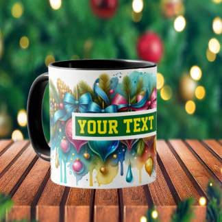 Christmas Bulbs Ornaments Coffee Mug
