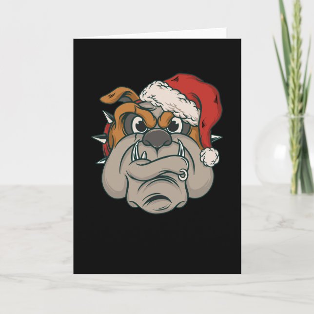 Christmas Bulldog Card (Front)