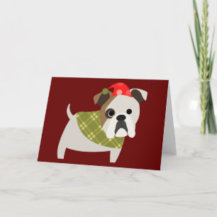 Christmas Bulldog Holiday Card