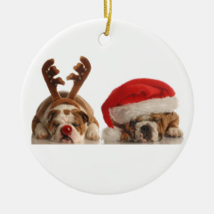 Christmas Bulldog Ornament