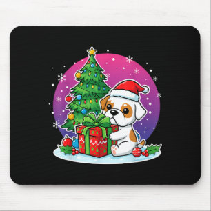 Christmas Bulldog Santa Hat Xmas Bulldog Lover Men Mouse Mat