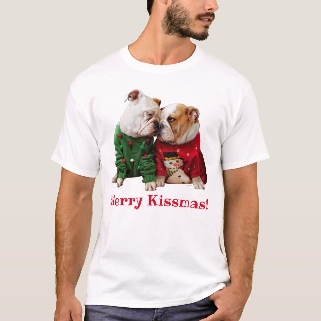 Christmas Bulldogs in Sweaters (Front)
