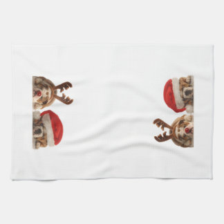 Christmas Bulldogs Kitchen Towel