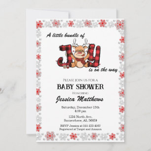 Christmas Bundle of Joy Baby Shower Invitation