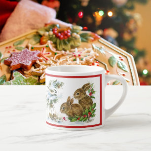 Christmas Bunnies Child's Cup Personalise NAME