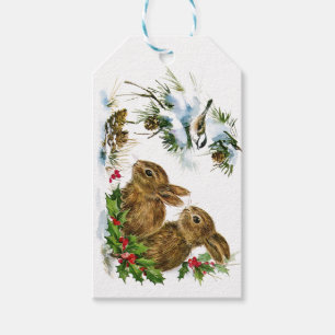 Christmas Bunnies Gift Tags