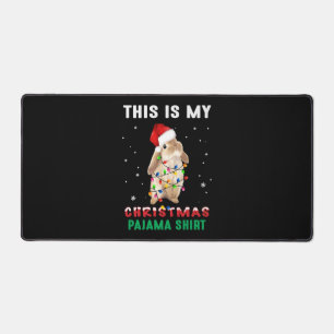 Christmas Bunny Desk Mat