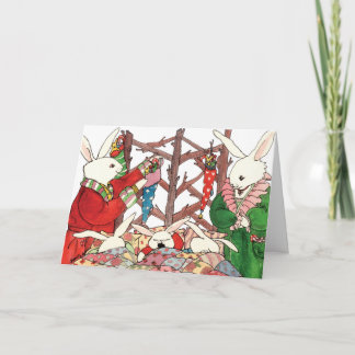 Christmas Bunny Family Holiday Card