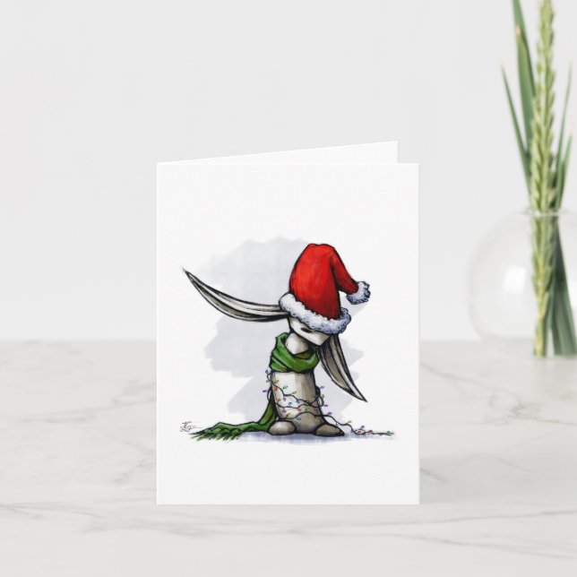 Christmas Bunny Holiday Card (Front)