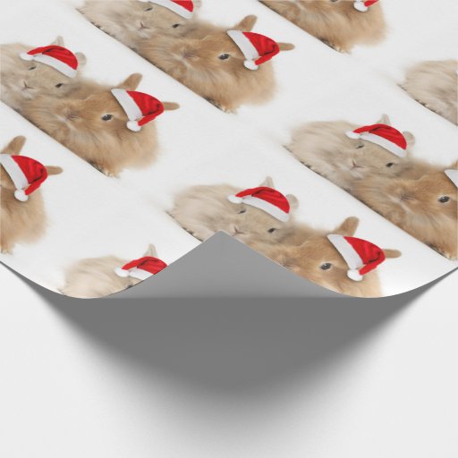 Image of Christmas Bunny Holiday Wrapping Paper