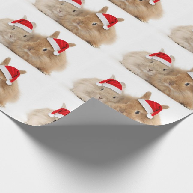 Christmas Bunny Holiday Wrapping Paper (Corner)