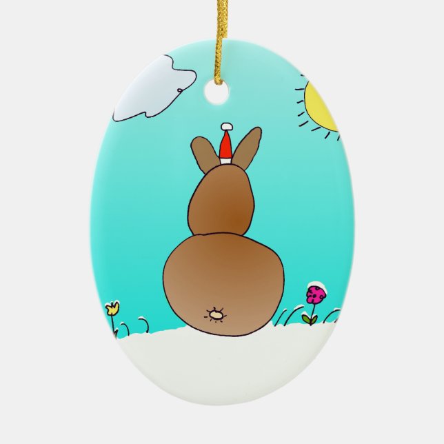 Christmas Bunny Ornament (Front)