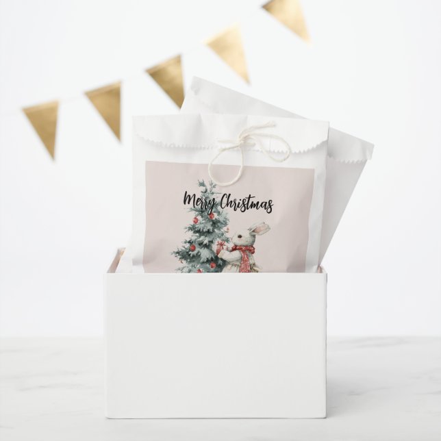Christmas Bunny Party Favor Box – Holiday Package Favour Bags (Party)