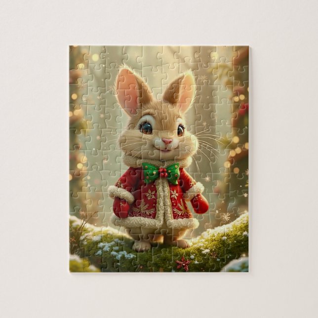 Christmas Bunny Puzzle (Vertical)