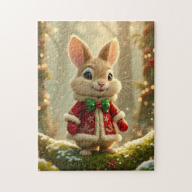 Christmas Bunny Puzzle (Vertical)