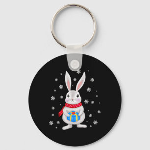 Christmas Bunny Rabbit Christmas Children Key Ring