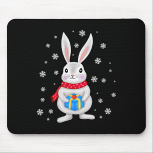 Christmas Bunny Rabbit Christmas Children Mouse Mat