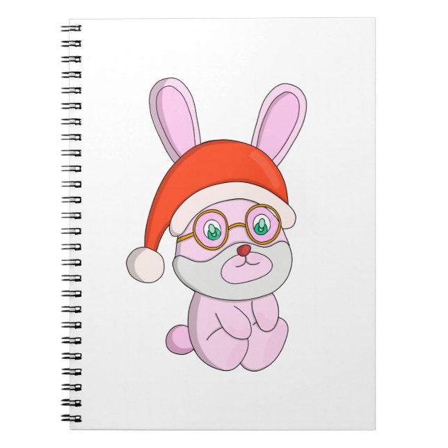 Christmas Bunny Rabbit Notebook (Front)