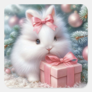 Christmas Bunny Stickers