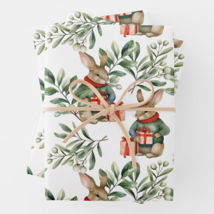 Christmas Bunny Wrapping Paper