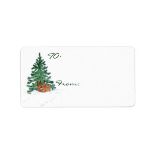 Christmas Bunnys Label