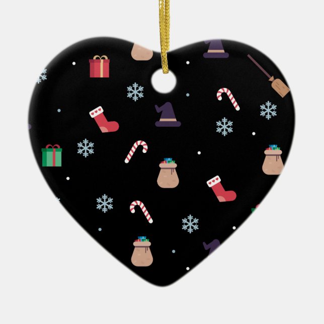 christmas buona befana ceramic tree decoration (Front)