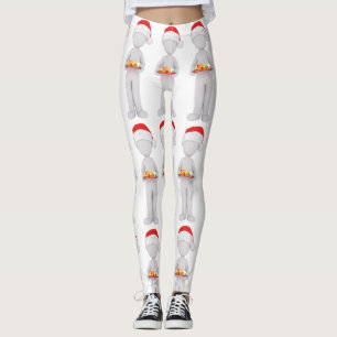 christmas burger santa leggings
