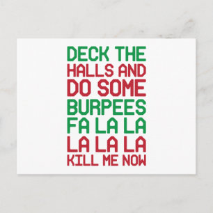 Christmas Burpees Holiday Postcard