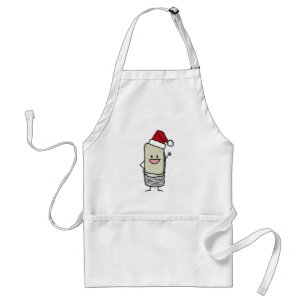 Christmas Burrito Waving Hello Santa Hat Holiday Standard Apron