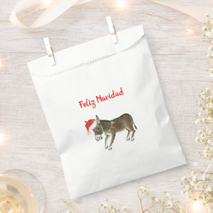 Christmas Burro Feliz Navidad Customisable Favour Bags