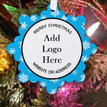 Christmas Business Customer Appreciation Gifts Tree Decoration Card<br><div class="desc">Add your business logo and information to this customer and employee appreciation gift Christmas ornament or gift tag.</div>