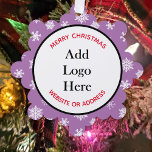 Christmas Business Customer Appreciation Gifts Tree Decoration Card<br><div class="desc">Add your business logo and information to this customer and employee appreciation gift Christmas ornament or gift tag.</div>
