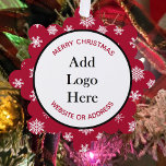 Christmas Business Customer Appreciation Gifts Tree Decoration Card<br><div class="desc">Add your business logo and information to this customer and employee appreciation gift Christmas ornament or gift tag.</div>