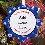 Christmas Business Customer Appreciation Gifts Tree Decoration Card<br><div class="desc">Add your business logo and information to this customer and employee appreciation gift Christmas ornament or gift tag.</div>