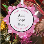 Christmas Business Customer Appreciation Gifts Tree Decoration Card<br><div class="desc">Add your business logo and information to this customer and employee appreciation gift Christmas ornament or gift tag.</div>