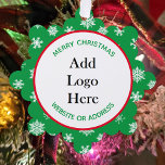 Christmas Business Customer Appreciation Gifts Tree Decoration Card<br><div class="desc">Add your business logo and information to this customer and employee appreciation gift Christmas ornament or gift tag.</div>