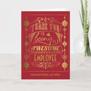 Christmas Business Employee Staff Holiday Card