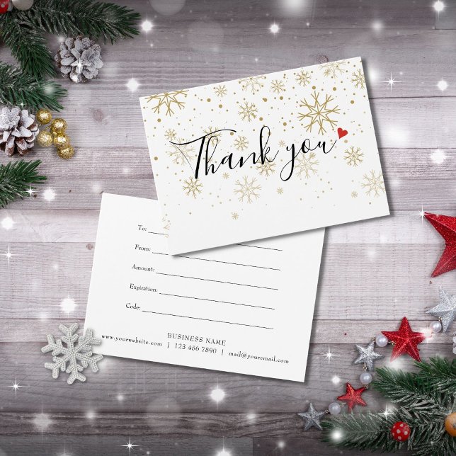 Christmas Business Gift Certificate Thank You Card (Creator Uploaded)