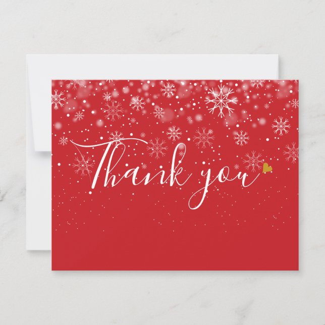 Christmas Business Gift Certificate Thank You Card (Front)