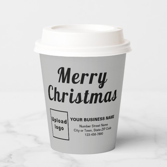 Christmas Business Grey Paper Cup (Front)