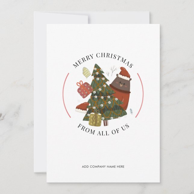 Christmas Business Logo Holiday Card (Front)