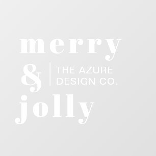 Christmas Business Merry and Bright Modern Window Cling