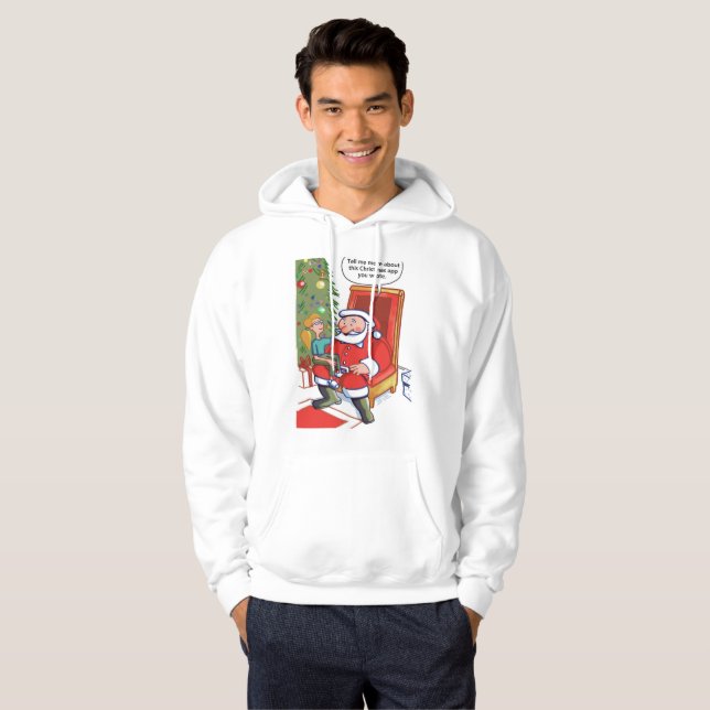 Christmas Business Partners men white hoodie (Front Full)
