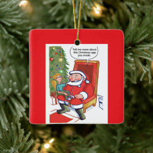 Christmas Business Partners sq ceramic ornament