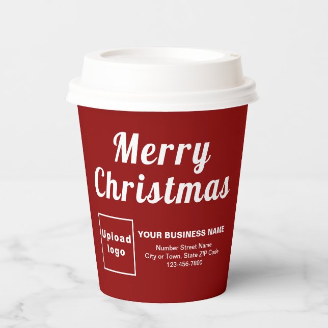 Christmas Business Red Paper Cup (Front)