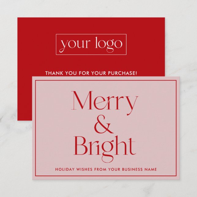 Christmas Business Thank You Card (Front/Back)