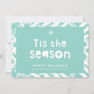CHRISTMAS BUSINESS THANKS logo tis the season mint Invitation