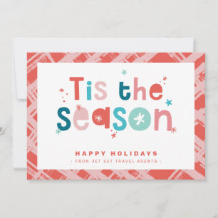 CHRISTMAS BUSINESS THANKS tis the season quote Invitation