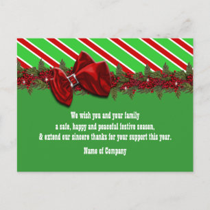 Christmas business wishes PERSONALIZE Postcard