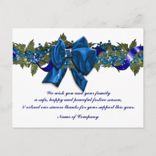 Christmas business wishes PERSONALIZE Postcard